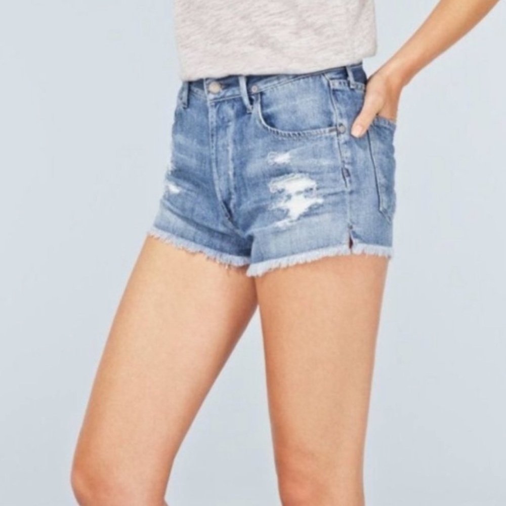 CITIZENS OF HUMANITY denim distressed casual blue jean shorts size 25